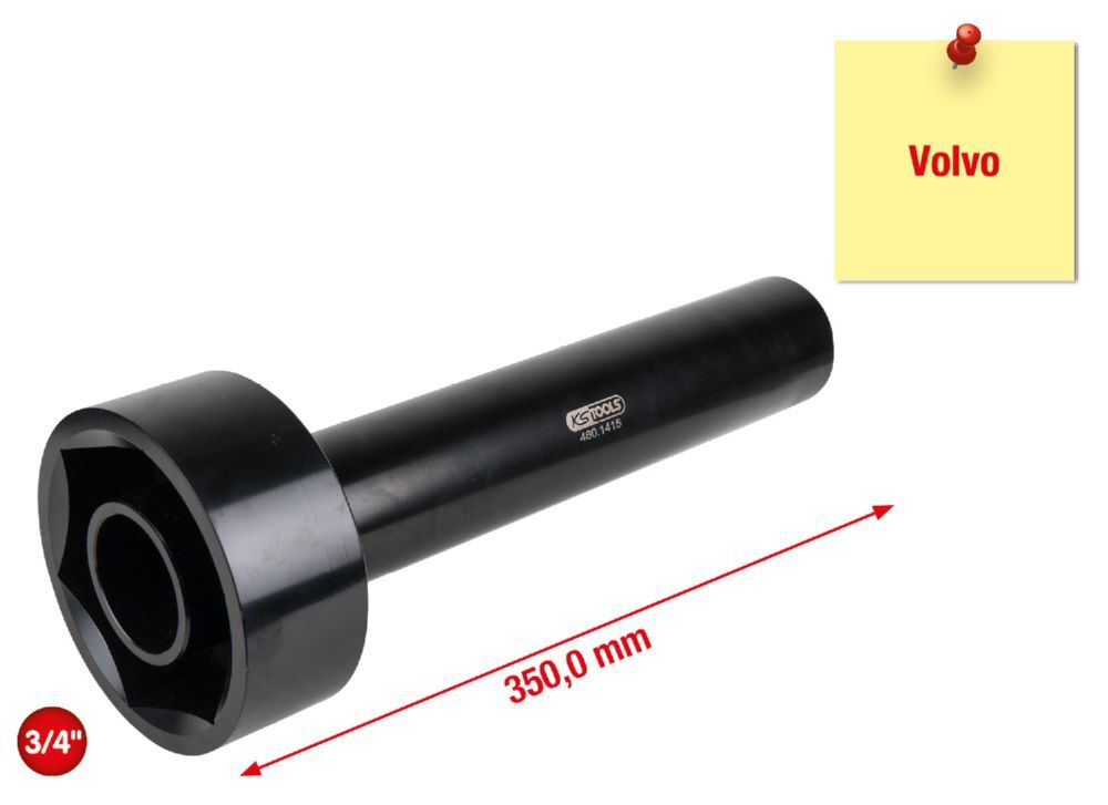 Produktbild Achsmuttern-Schlüssel mit Führungsrohr für Volvo, 95mm bild 2