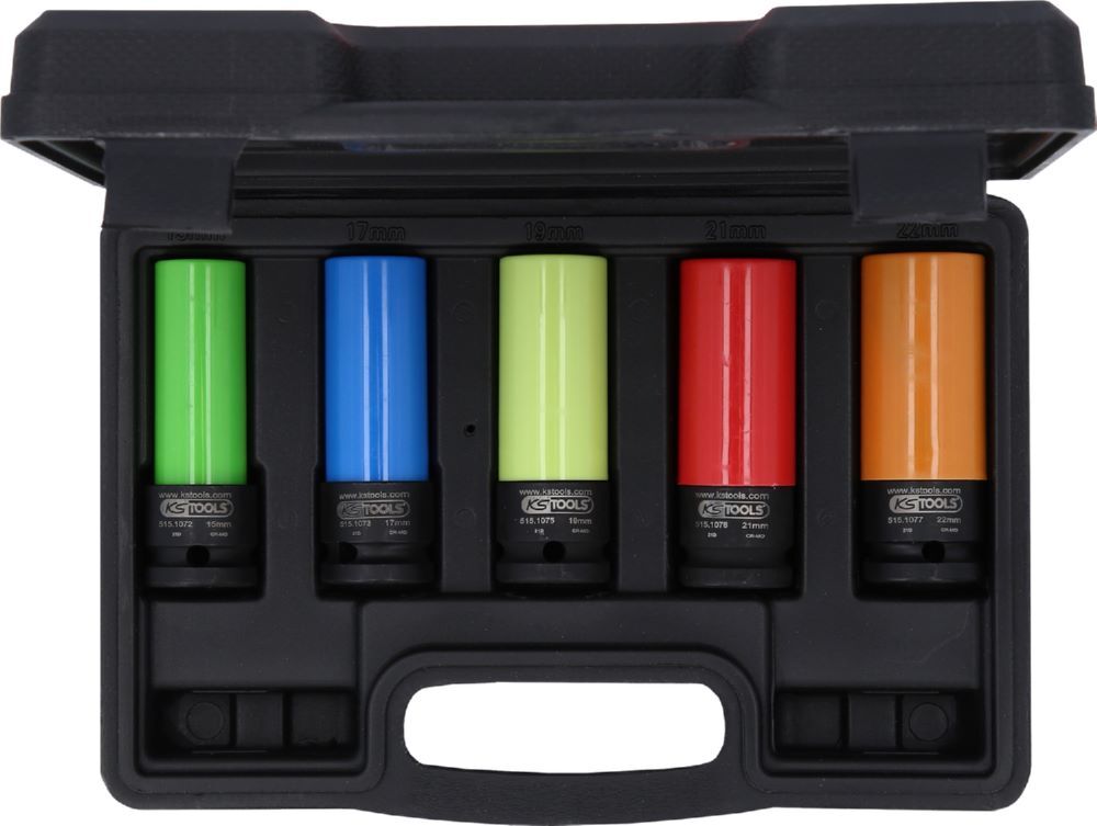 Produktbild 1/2" Alu-Felgen Kraft-Stecknuss-Satz robust, 5-tlg bild 2