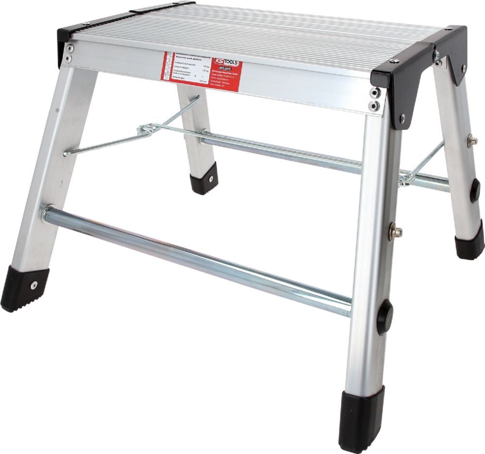 KS Tools Aluminium Klapptritt 405 x 380 x 275 mm bis 150 kg Produktbild KS Tools Aluminium Klapptritt 405 x 380 x 275 mm bis 150 kg