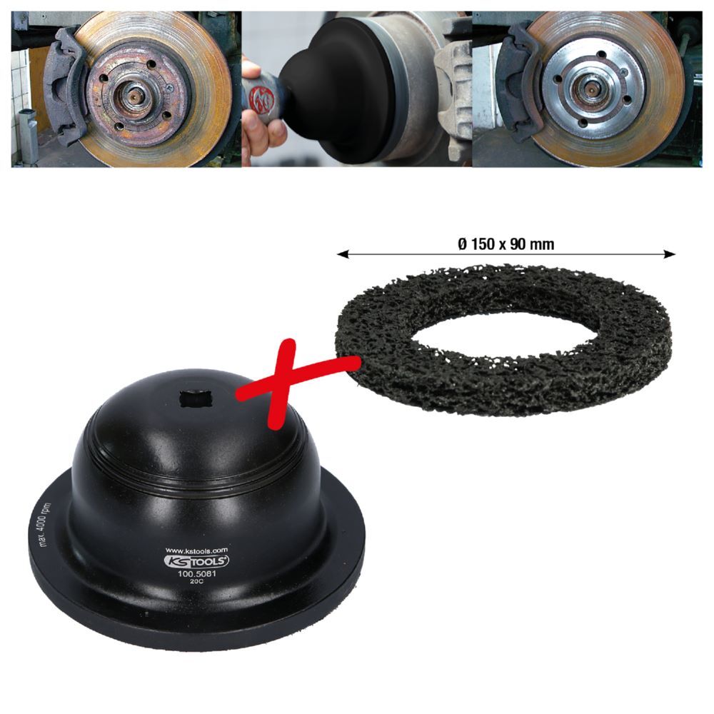 Produktbild Aluminium-Radnabenschleifer-Satz Ø 150 mm, Innen-Ø 90 mm, 2-tlg bild 2