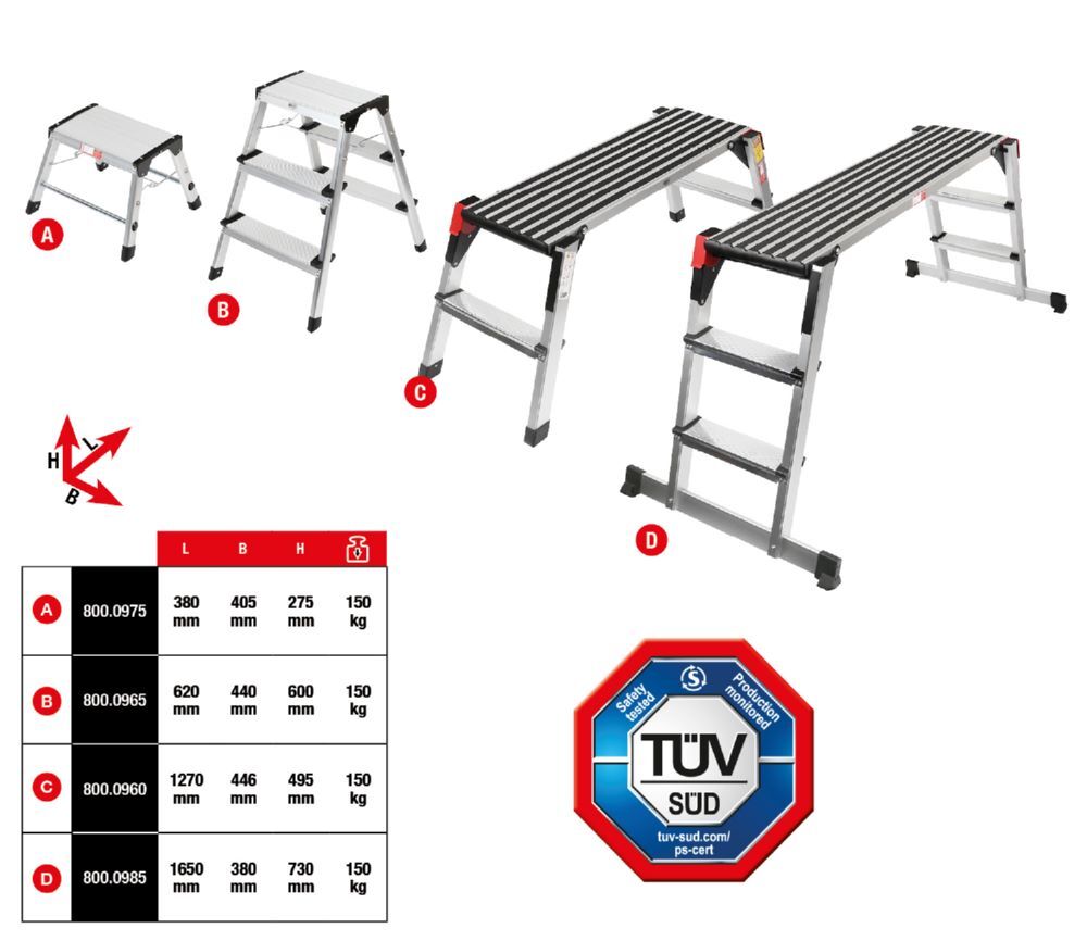 KS Tools Aluminium Sicherheits Laufbühne 1650 x 380 x 730 mm Produktbild KS Tools Aluminium Sicherheits Laufbühne 1650 x 380 x 730 mm bild 2