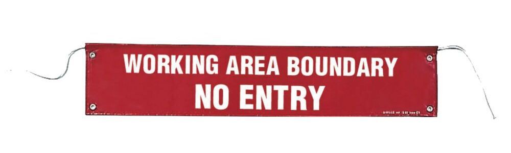 Produktbild KS Tools Banner Arbeitsbereichsbegrenzung rot 10000 x 200 mm
