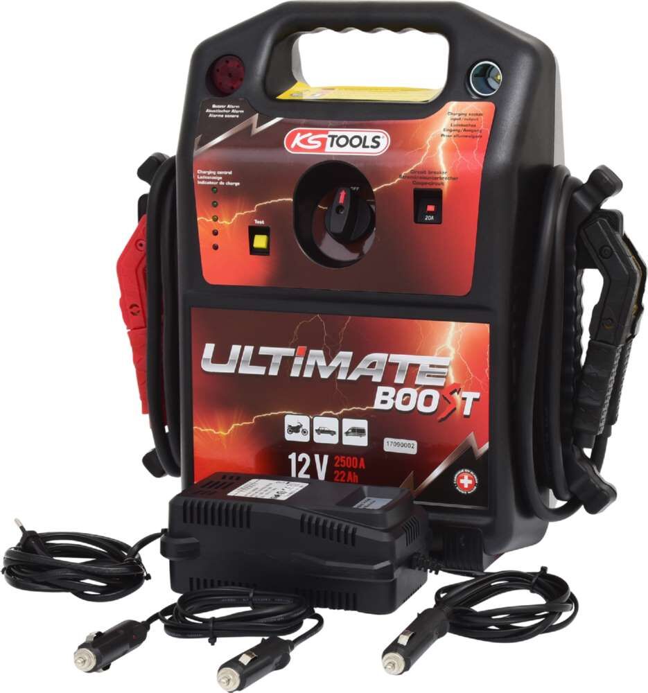 KS Tools Starthilfegerät mobil 850A Batterie Booster 12 Volt Produktbild KS Tools Starthilfegerät mobil 850A Batterie Booster 12 Volt