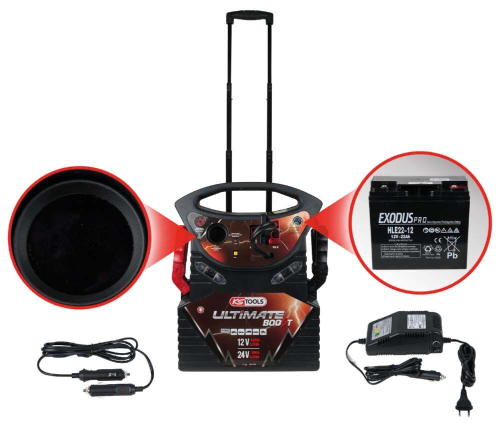 KS Tools Starthilfegerät mobil 2340A Batterie Booster12 Volt und 24 Volt Produktbild KS Tools Starthilfegerät mobil 2340A Batterie Booster12 Volt und 24 Volt bild 8