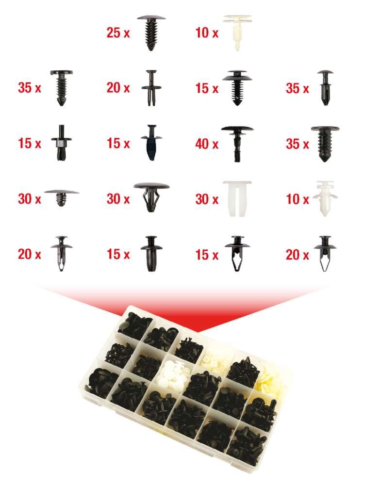 KS Tools Befestigungs Clip Satz für Ford 415 Teile Produktbild KS Tools Befestigungs Clip Satz für Ford 415 Teile bild 5