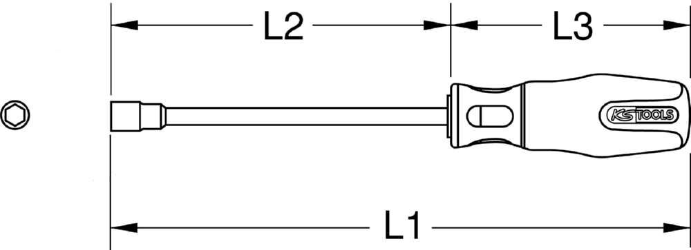 Produktbild KS Tools BERYLLIUMplus Stecknuss-Schraubendreher 6-kant Schlüsselweite 10 mm bild 2