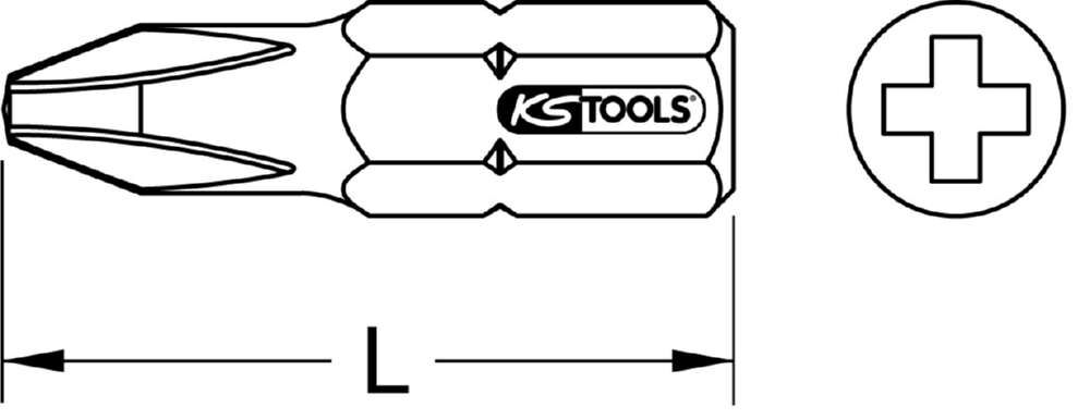 KS Tools 1/4 Zoll Bit PH Länge 25mm PH000 Produktbild KS Tools 1/4 Zoll Bit PH Länge 25mm PH000 bild 2