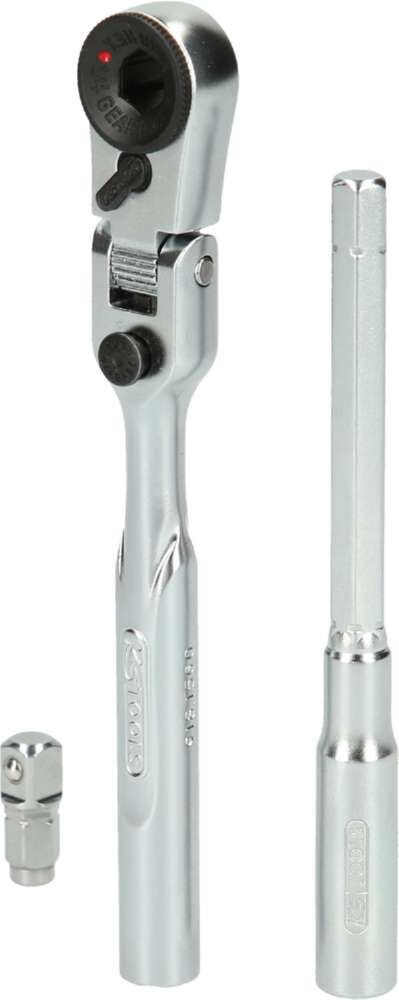 KS Tools 1/4 Zoll Bit-Gelenk-Umschalt-Knarren-Satz Steckadapter für Stecknüsse 3 Teile Produktbild KS Tools 1/4 Zoll Bit-Gelenk-Umschalt-Knarren-Satz Steckadapter für Stecknüsse 3 Teile