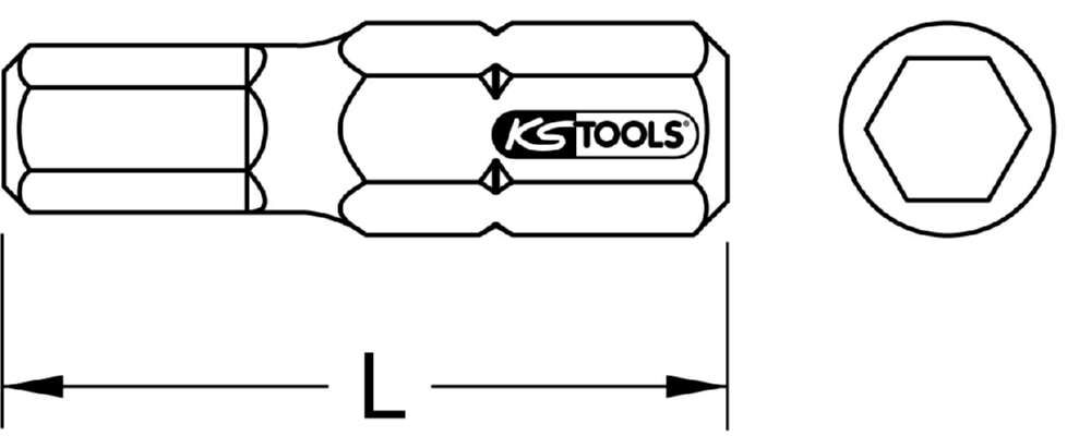 KS Tools 1/4 Zoll Bit Innensechskant Länge 25mm Profilgröße 9/64 Zoll KS Tools 1/4 Zoll Bit Innensechskant Länge 25mm Profilgröße 9/64 Zoll