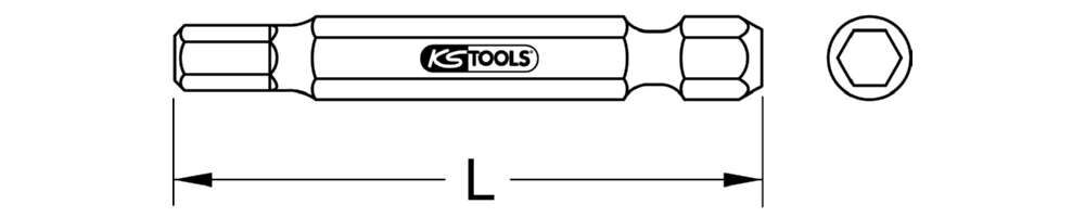KS Tools 1/4 Zoll Bit Innensechskant Länge 50mm Profilgröße 10mm Produktbild KS Tools 1/4 Zoll Bit Innensechskant Länge 50mm Profilgröße 10mm bild 2