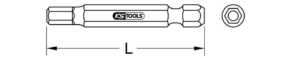 KS Tools 1/4 Zoll Bit Innensechskant Bohrung Profilgröße 6mm 5er Pack Produktbild KS Tools 1/4 Zoll Bit Innensechskant Bohrung Profilgröße 6mm 5er Pack bild 2