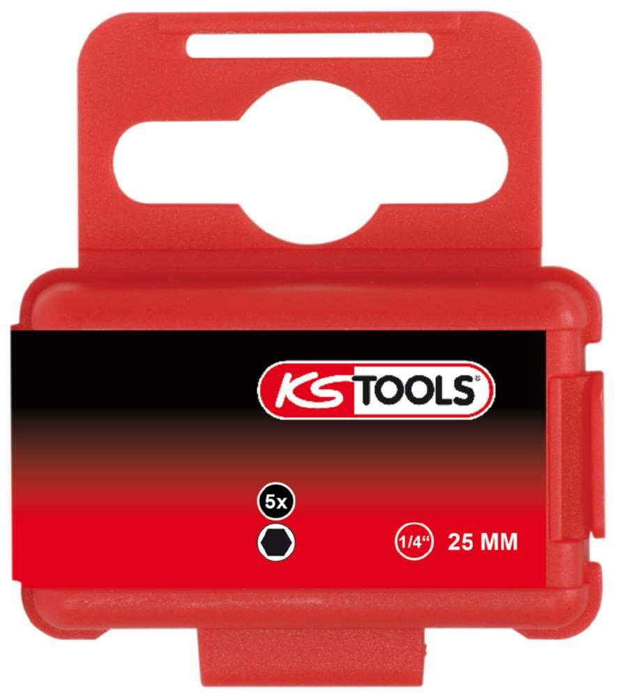 KS Tools 1/4 Zoll Bit Innensechskant Länge 25mm Profilgröße 1/16 Zoll 5er Pack Produktbild KS Tools 1/4 Zoll Bit Innensechskant Länge 25mm Profilgröße 1/16 Zoll 5er Pack