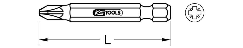 KS Tools 1/4 Zoll Bit PZ Länge 50mm PZ0 5er Pack Produktbild KS Tools 1/4 Zoll Bit PZ Länge 50mm PZ0 5er Pack bild 2