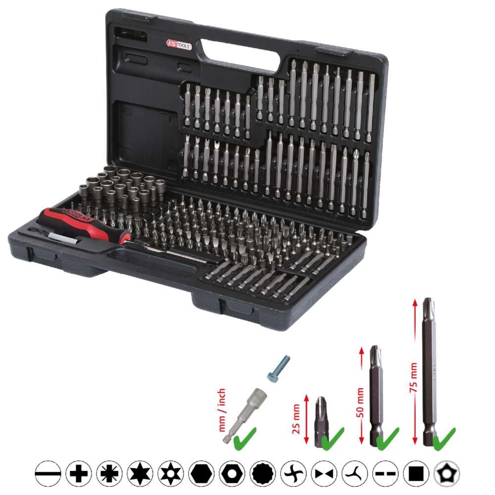 KS Tools 1/4 Zoll Bit Satz 208 teilig KS Tools 1/4 Zoll Bit Satz 208 teilig