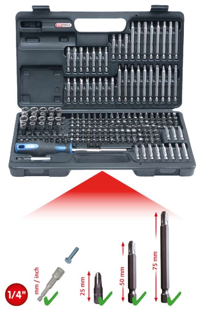KS Tools 1/4 Zoll Bit Satz 208 teilig KS Tools 1/4 Zoll Bit Satz 208 teilig