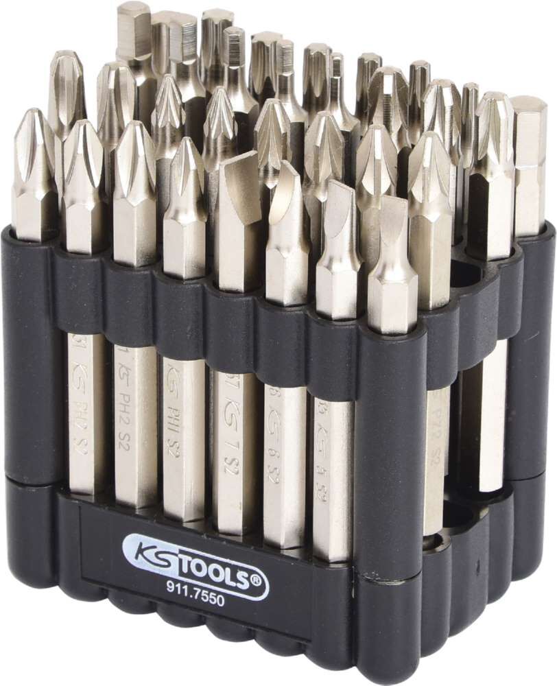 KS Tools 1/4 Zoll Bit Satz Länge 75mm 32 teilig Produktbild KS Tools 1/4 Zoll Bit Satz Länge 75mm 32 teilig
