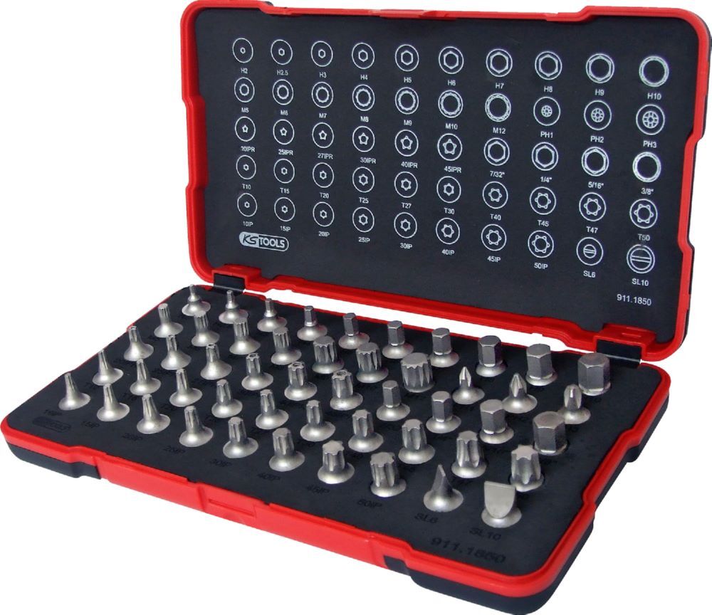 KS Tools Bit-Stecknuss-Satz extra kurz 50 Teile 1/4 Zoll Produktbild KS Tools Bit-Stecknuss-Satz extra kurz 50 Teile 1/4 Zoll bild 2