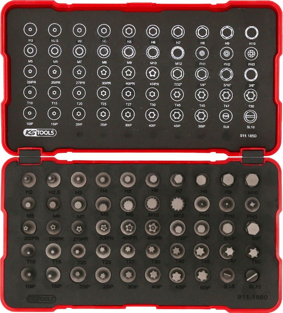 KS Tools Bit-Stecknuss-Satz extra kurz 50 Teile 1/4 Zoll Produktbild KS Tools Bit-Stecknuss-Satz extra kurz 50 Teile 1/4 Zoll bild 3