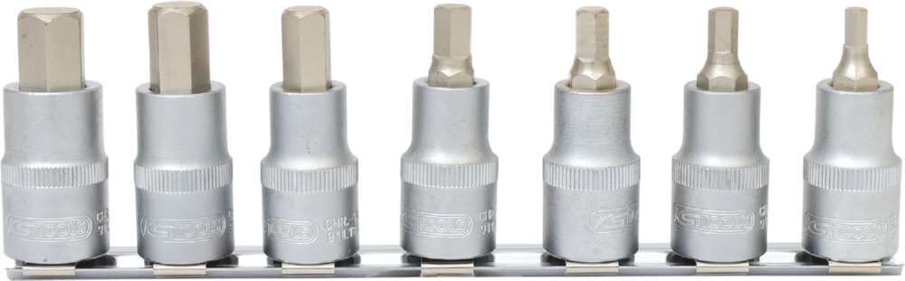 KS Tools 1/2 Zoll Bit-Stecknuss-Satz Innensechskant kurz 7 Teile Produktbild KS Tools 1/2 Zoll Bit-Stecknuss-Satz Innensechskant kurz 7 Teile