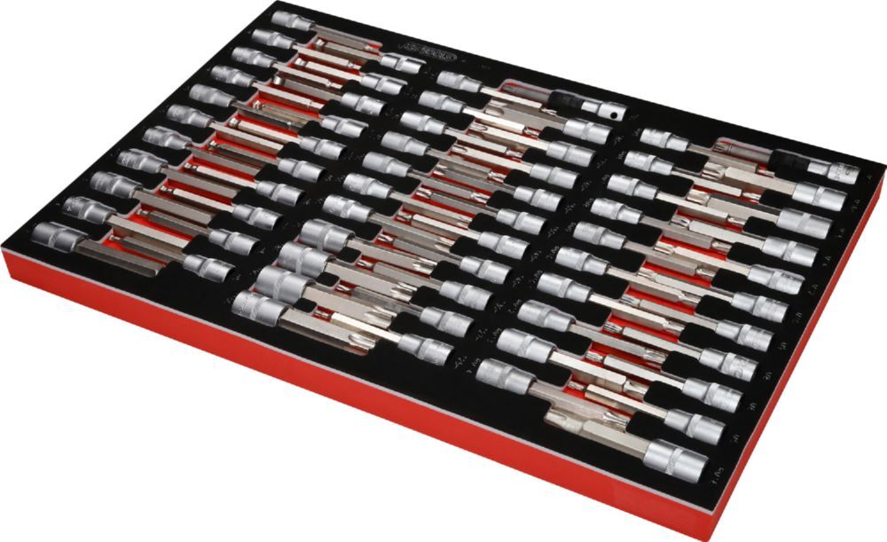 Produktbild 1/2" Bit-Stecknuss-Satz in Schaumstoffeinlage, 64-tlg bild 2