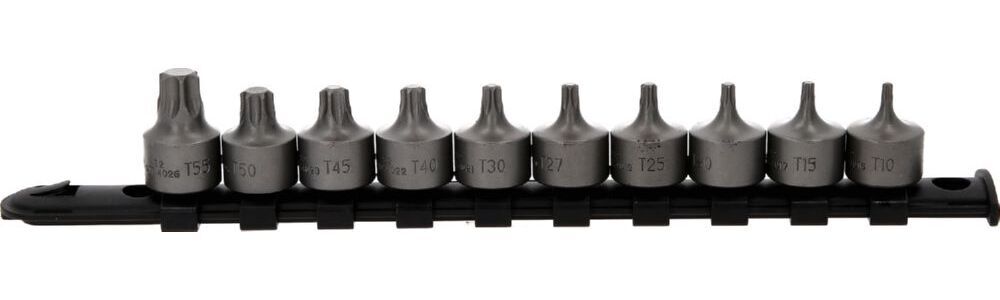 Produktbild 3/8" Bit-Stecknuss-Satz Torx, kurz, 10-tlg T10-T55 bild 2