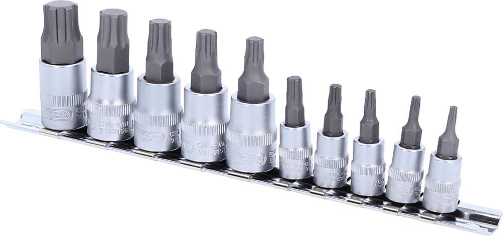 KS Tools 1/4 Zoll und 3/8 Zoll Bit Stecknuss Satz TorxPlus 10 teilig IP10-IP60 KS Tools 1/4 Zoll und 3/8 Zoll Bit Stecknuss Satz TorxPlus 10 teilig IP10-IP60