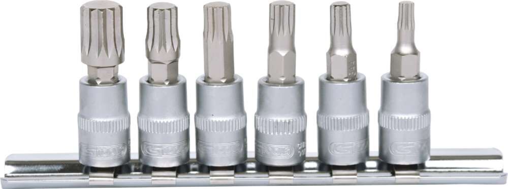 KS Tools 1/4 Zoll Bit-Stecknuss-Satz XZN 6 Teile M4 - M10 Produktbild KS Tools 1/4 Zoll Bit-Stecknuss-Satz XZN 6 Teile M4 - M10