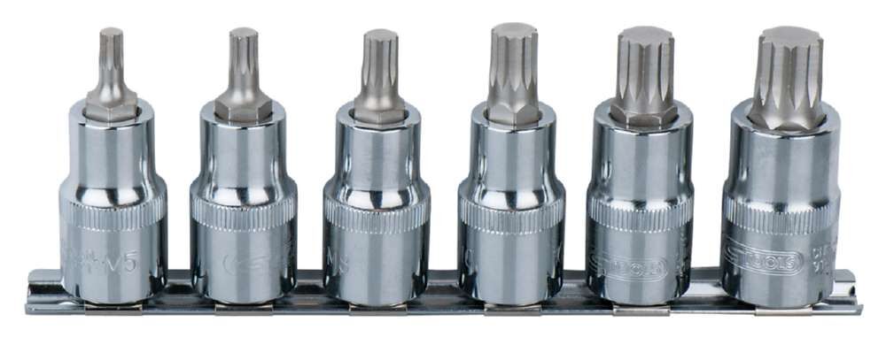KS Tools 1/4 Zoll CHROMEplus Bit-Stecknuss-Satz XZN 6 Teile Produktbild KS Tools 1/4 Zoll CHROMEplus Bit-Stecknuss-Satz XZN 6 Teile