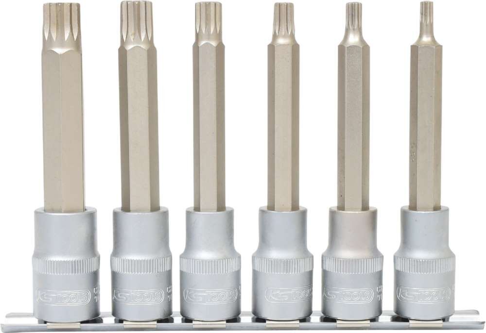 KS Tools 1/2 Zoll Bit-Stecknuss-Satz XZN lang 6 Teile M5-M14 Produktbild KS Tools 1/2 Zoll Bit-Stecknuss-Satz XZN lang 6 Teile M5-M14