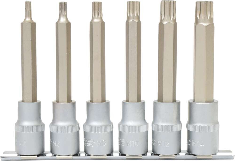 KS Tools 1/2 Zoll Bit-Stecknuss-Satz XZN lang 6 Teile M5-M14 Produktbild KS Tools 1/2 Zoll Bit-Stecknuss-Satz XZN lang 6 Teile M5-M14 bild 3