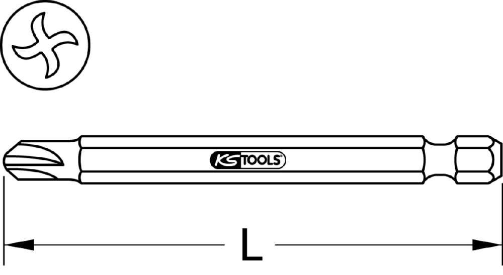 KS Tools 1/4 Zoll Bit Torq Set Länge 75mm Profilgröße 2 Produktbild KS Tools 1/4 Zoll Bit Torq Set Länge 75mm Profilgröße 2 bild 2