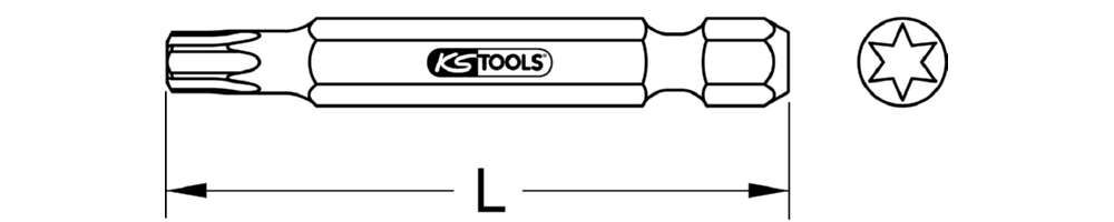 KS Tools 1/4 Zoll Bit Torx Länge 75mm Profilgröße T7 Produktbild KS Tools 1/4 Zoll Bit Torx Länge 75mm Profilgröße T7 bild 2