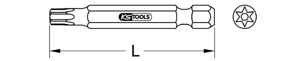 KS Tools 1/4 Zoll Bit Torx Bohrung Länge 75mm Profilgröße TB8 Produktbild KS Tools 1/4 Zoll Bit Torx Bohrung Länge 75mm Profilgröße TB8 bild 2