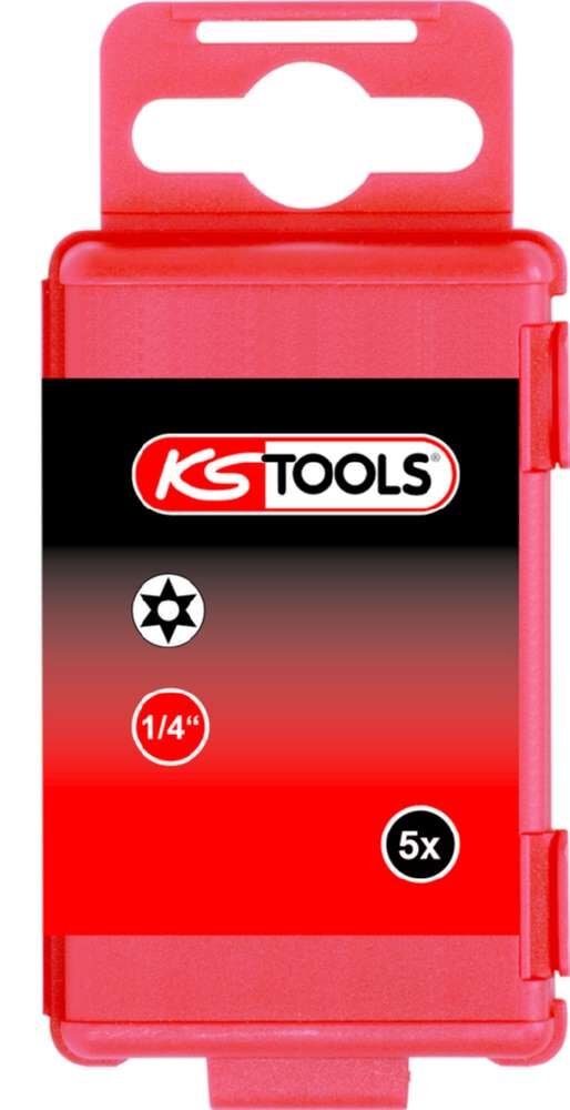 KS Tools 1/4 Zoll Bit Torx Bohrung Länge 75mm Profilgröße TB30 5er Pack KS Tools 1/4 Zoll Bit Torx Bohrung Länge 75mm Profilgröße TB30 5er Pack