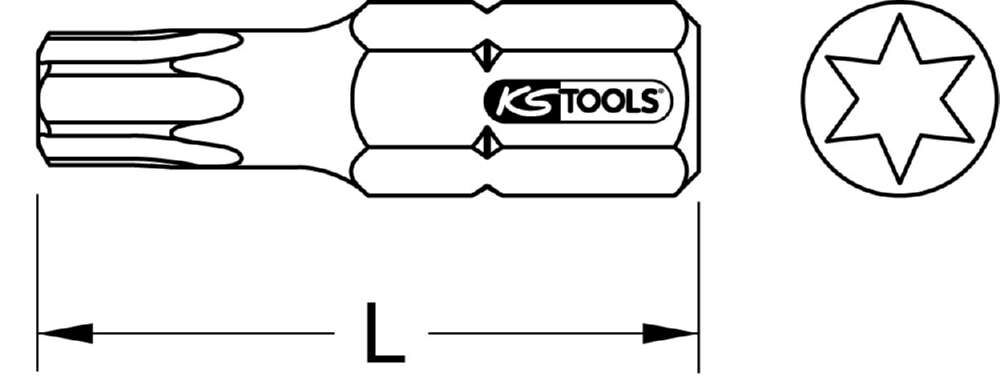 KS Tools 1/4 Zoll Bit Torx Länge 25mm T15 5er Pack KS Tools 1/4 Zoll Bit Torx Länge 25mm T15 5er Pack