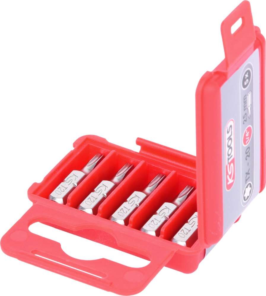 KS Tools 1/4 Bit Torx Länge 25mm T20 5er Pack Produktbild KS Tools 1/4 Bit Torx Länge 25mm T20 5er Pack bild 2