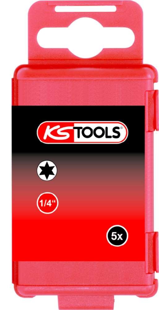 KS Tools 1/4 Zoll Bit Torx Länge 75mm Profilgröße T7 5er Pack Produktbild KS Tools 1/4 Zoll Bit Torx Länge 75mm Profilgröße T7 5er Pack