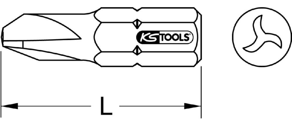 KS Tools 1/4 Zoll Bit TRIWING Länge 25mm Profilgröße 2 im 5er Pack Produktbild KS Tools 1/4 Zoll Bit TRIWING Länge 25mm Profilgröße 2 im 5er Pack bild 2