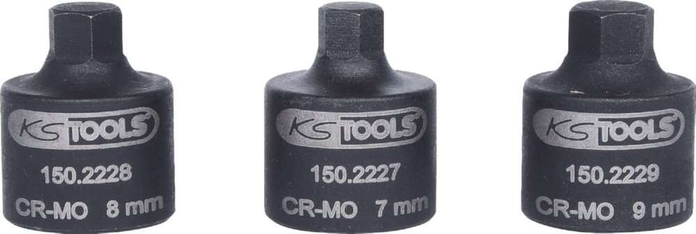 KS Tools 3/8 Zoll Bremssattel Stecknuss Satz 3 Teile Produktbild KS Tools 3/8 Zoll Bremssattel Stecknuss Satz 3 Teile
