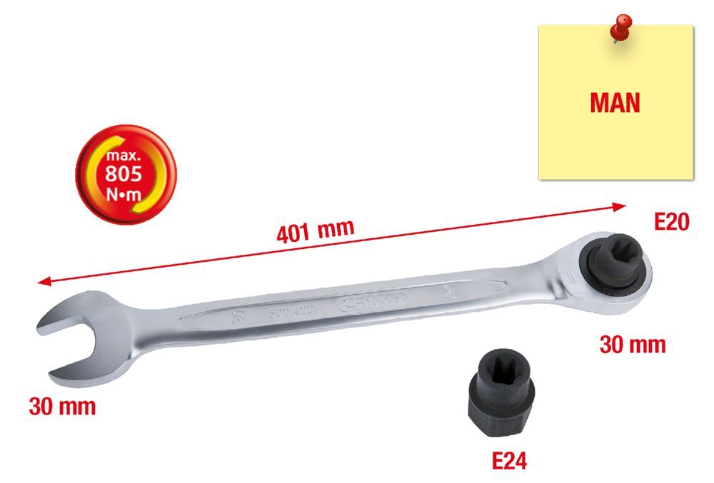 Produktbild Bremssattelstecknuss für MAN-Satz, 3-tlg bild 2
