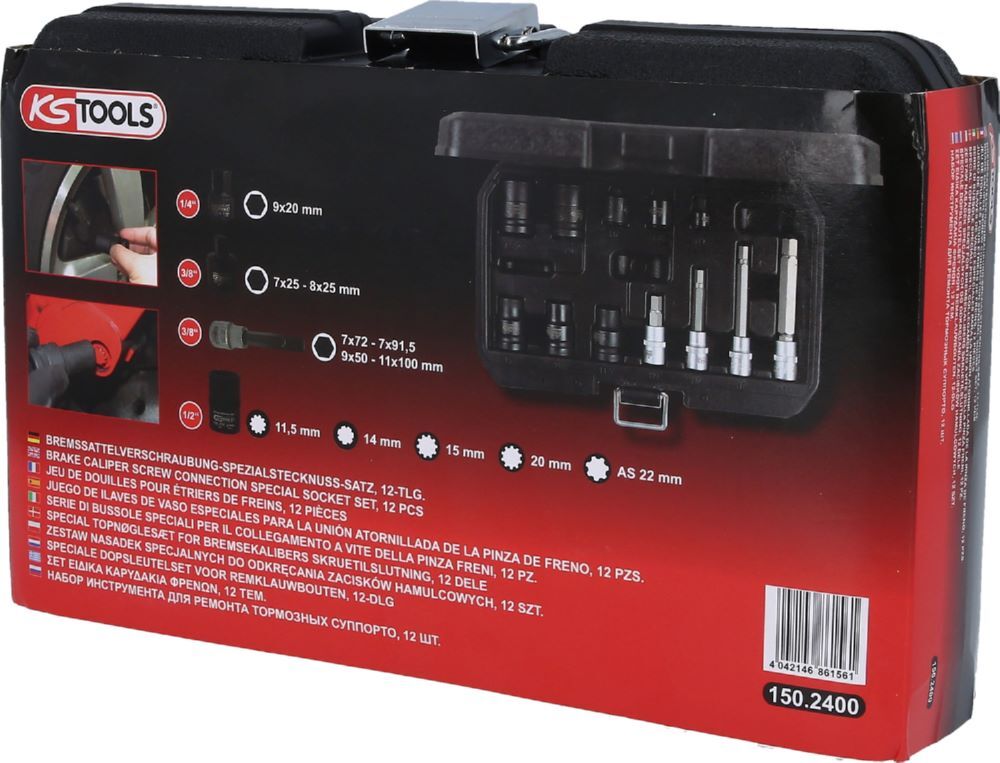 Produktbild Bremssattelverschraubung-Spezialstecknuss-Satz, 12-tlg bild 5