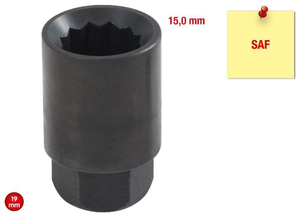 Produktbild 12-kant Bremsscheiben-Stecknuss für SAF, 15 mm bild 2