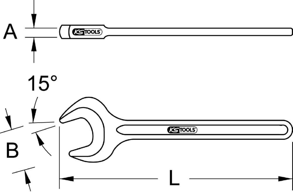 KS Tools BRONZEplus Einmaulschlüssel 17 mm