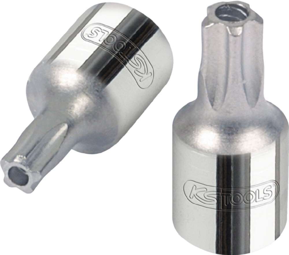 KS Tools 1/4 Zoll CHROMEplus Bit-Stecknuss Fünfstern Stirnlochbohrung TS15 Produktbild KS Tools 1/4 Zoll CHROMEplus Bit-Stecknuss Fünfstern Stirnlochbohrung TS15