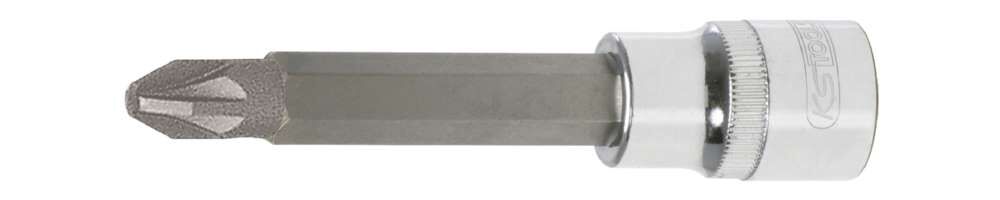 KS Tools 1/2 Zoll CHROMEplus Bit-Stecknuss lang PZ2 Produktbild KS Tools 1/2 Zoll CHROMEplus Bit-Stecknuss lang PZ2