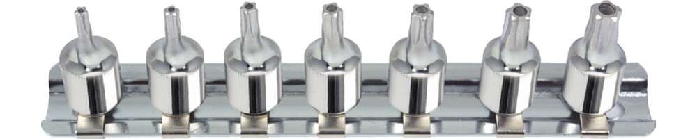 KS Tools 1/4 Zoll CHROMEplus Bit-Stecknuss-Satz Fünfstern Bohrung 7 Teile TS10 - TS40 Produktbild KS Tools 1/4 Zoll CHROMEplus Bit-Stecknuss-Satz Fünfstern Bohrung 7 Teile TS10 - TS40