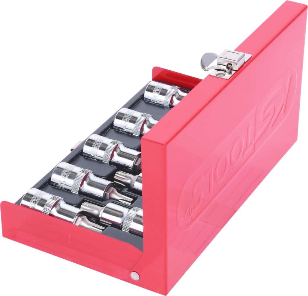 KS Tools 1/2 Zoll CHROMEplus Bit-Stecknuss-Satz Torx 9 Teile T20 - T60 Produktbild KS Tools 1/2 Zoll CHROMEplus Bit-Stecknuss-Satz Torx 9 Teile T20 - T60 bild 2
