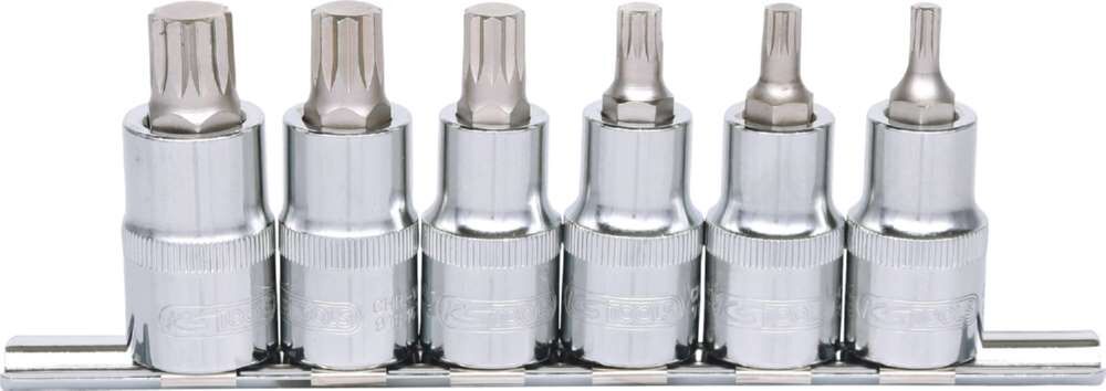 KS Tools 1/2 Zoll CHROMEplus Bit-Stecknuss-Satz XZN 6 Teile M5 - M14 Produktbild KS Tools 1/2 Zoll CHROMEplus Bit-Stecknuss-Satz XZN 6 Teile M5 - M14
