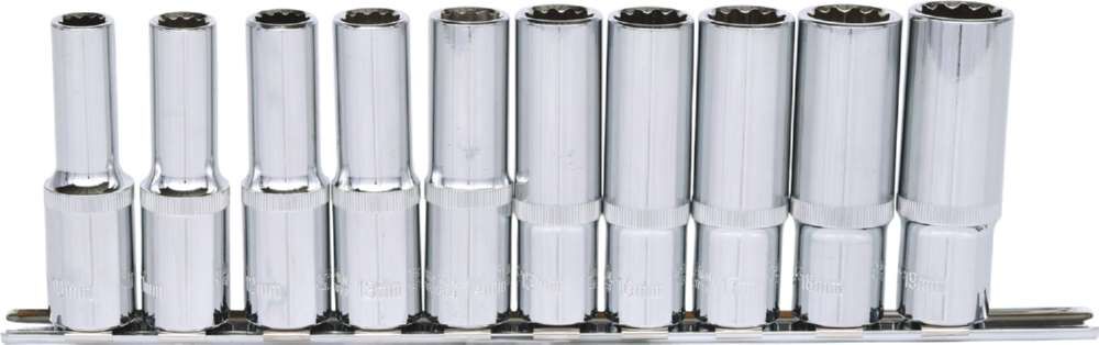 Produktbild KS Tools 1/2 Zoll CHROMEplus 12-kant-Stecknuss-Satz lang 10 Teile 10-19 mm bild 3