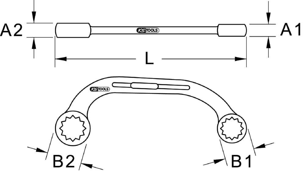 KS Tools CHROMEplus Starter und Blockschlüssel Schlüsselweite 12 x 13 mm Produktbild KS Tools CHROMEplus Starter und Blockschlüssel Schlüsselweite 12 x 13 mm bild 2